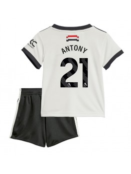 Billige Manchester United Antony #21 Tredjedraktsett Barn 2024-25 Kortermet (+ Korte bukser)